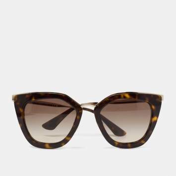 Pre Owned Prada Brown SPR53S Gradient Cat Eye Sunglasses