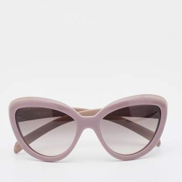 Pre Owned Prada Dusty Pink/ Grey Gradient SPR 08R Cat Eye Sunglasses