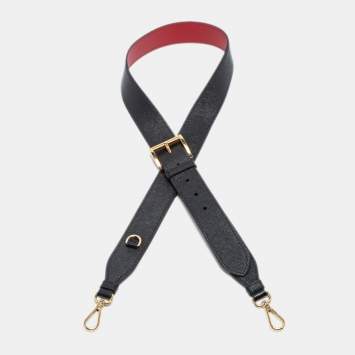 Pre Owned Prada Black Saffiano Leather Bag Shoulder Strap