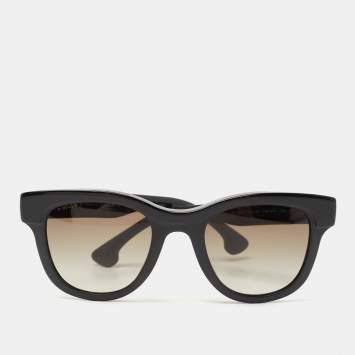 Pre Owned Prada Black SPR27P Clubmaster Wayfarer Sunglasses