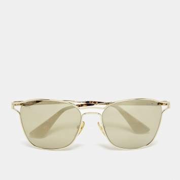 Pre Owned Prada Gold Frame SPR54T Sunglasses