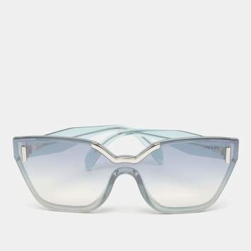 Pre Owned Prada Transparent SPR16T Butterfly Sunglasses