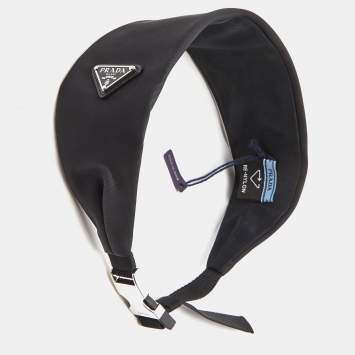 Pre Owned Prada Black Re-Nylon Headband