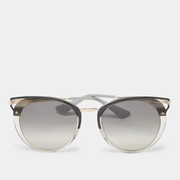 Pre Owned Prada Grey Havana/Grey Gradient SPR66T Cinema Sunglasses