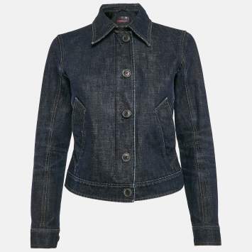 Prada Blue Denim Zip-Up Jacket S