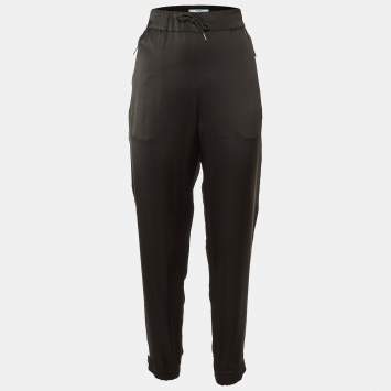 Prada Black Satin Trousers M