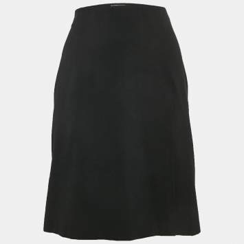 Prada Black Crepe Pencil Skirt S