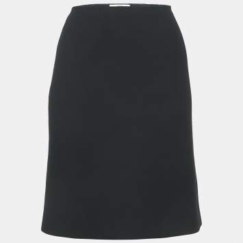 Prada Black Crepe Short Skirt M