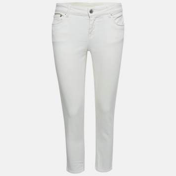 Prada White Denim Contour Fit Jeans M Waist 27"