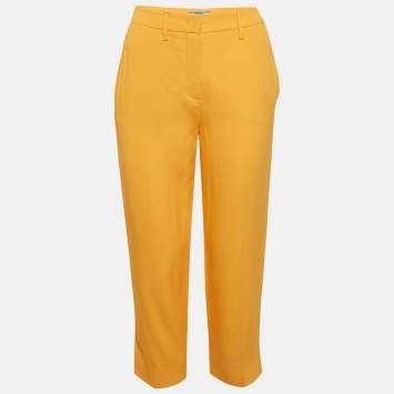 Prada Yellow Sateen Trousers S