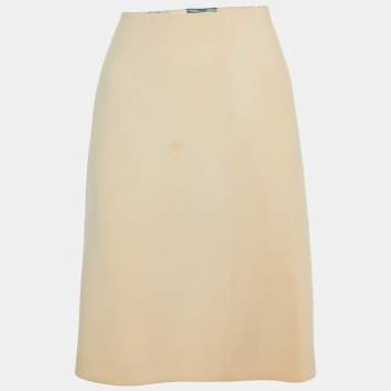 Prada Cream Wool Pencil Skirt M