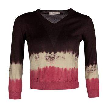 Pre Owned Prada Multicolor Gradient Crop Sweater M
