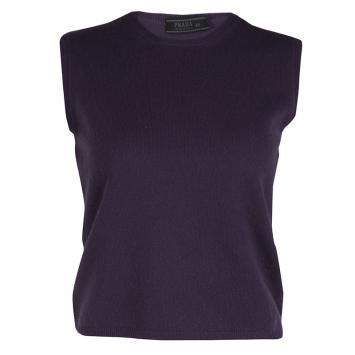 Pre Owned Prada Purple Cashmere Sleeveless Sweater S