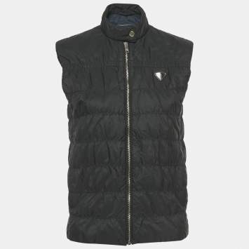 مملوكة مسبقًا Prada Black Nylon Down Vest M