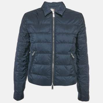 مملوكة مسبقًا Prada Navy Blue Nylon Down Jacket M