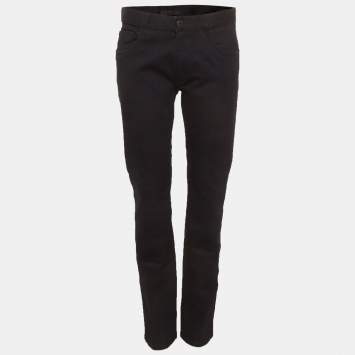 Pre Owned بنطلون جينز برادا دينم أزرق بقصة مدببة مقاس كبير للخصر 33 بوصة