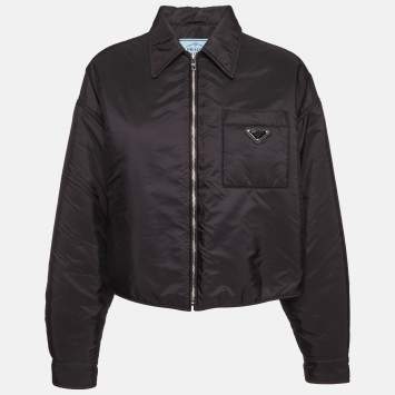مملوكة مسبقًا Prada Black Re-Nylon Puffer Jacket M