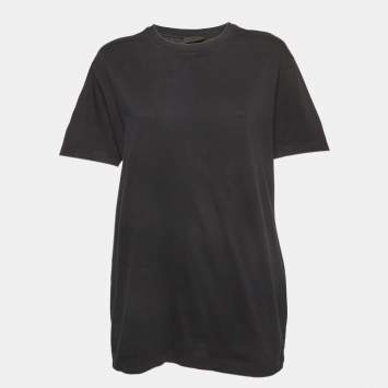 Pre Owned Prada Black Jersey Crew Neck T-shirt XL