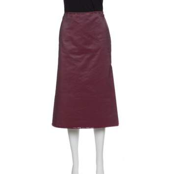 Pre Owned Prada Pink Cotton Embellished Trim Midi Skirt M