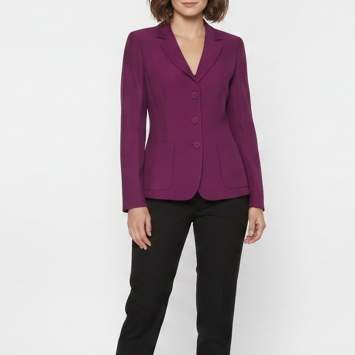 Pre Owned Prada Magenta Crepe Single Breasted Blazer M