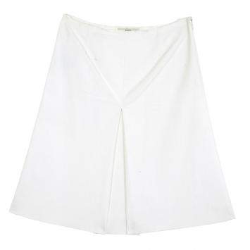 Pre Owned Prada Single Box Pleat Skirt S 