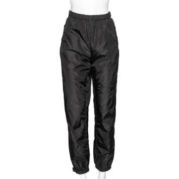 Pre Owned Prada Black Synthetic Jogger Pants M