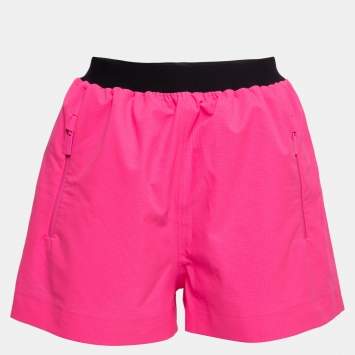 Pre Owned Prada Sport Pink Synthetic Elastic Waist Shorts M