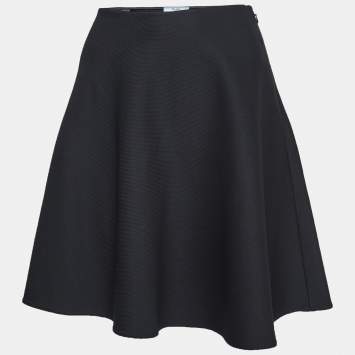 Pre Owned Prada Black Mini Skirt L
