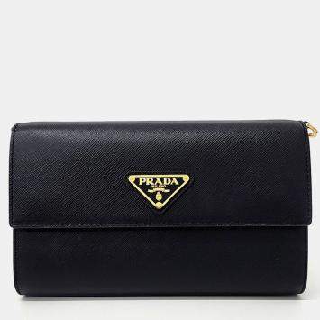 Pre Owned Prada Saffiano Clutch and Crossbody Bag