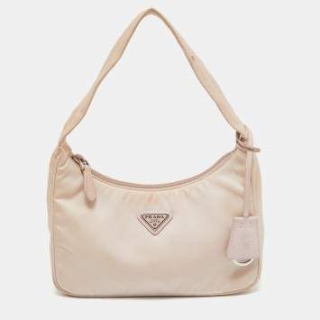 Pre Owned Prada Light Pink Nylon Re-Edition 2000 Bag