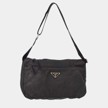 Pre Owned Prada Black Nylon Shoulder Bag