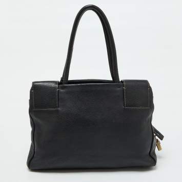 Prada Black Leather Vintage Satchel