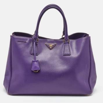 Prada Purple Saffiano Leather Medium Galleria Tote