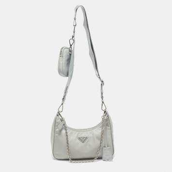 Prada Light Blue Nylon Re-Edition 2005 Shoulder Bag