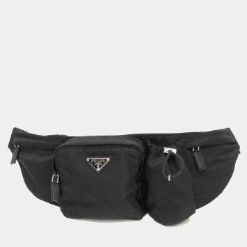 Prada Black Tessuto Montagna Belt Bag