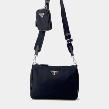 Prada Black Nylon Re-Nylon Shoulder Bag