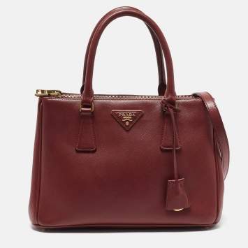 Prada Red Saffiano Leather Medium Galleria Tote