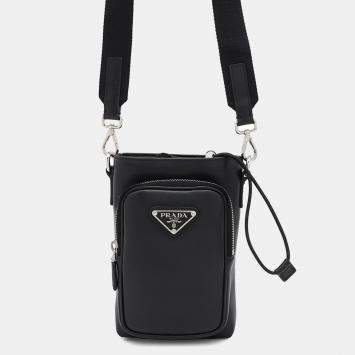 Prada Black Leather Smartphone Case