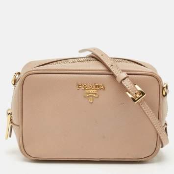 Prada Old Rose Saffiano Leather Mini Camera Crossbody Bag