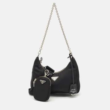 Prada Black Nylon Re-Edition 2005 Shoulder Bag