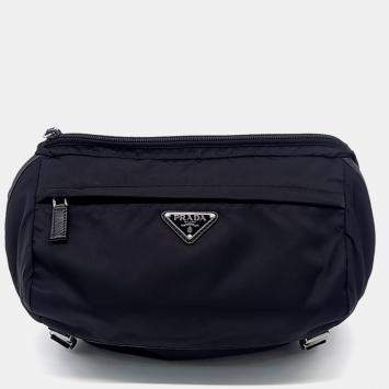 Prada Black Nylon Nylon Biker Bag