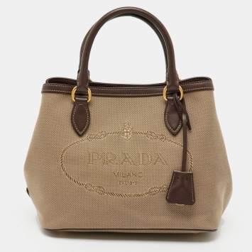 Prada Mint Blue Saffiano Lux Leather Small Double Zip Tote Prada