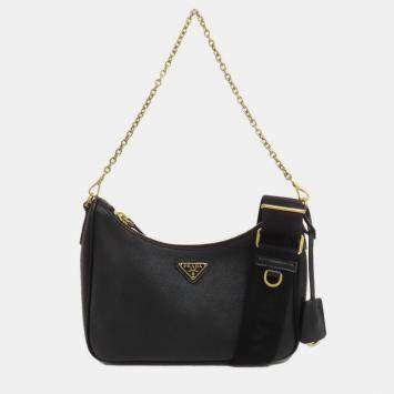 Pre Owned Prada Saffiano Shoulder Bag