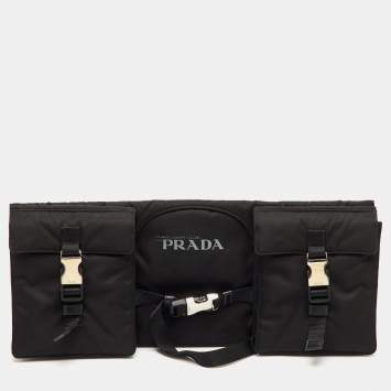 مملوكة مسبقًا Prada Re-Nylon Black Nylon Elizabeth Diller Multifunctional Clutch