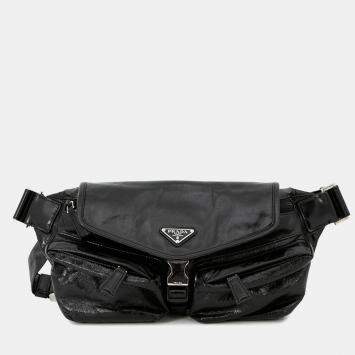 مملوكة مسبقًا Prada Triangle Calfskin Body Bag Black