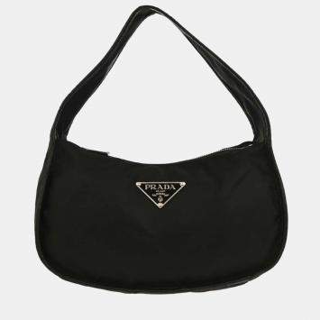 Pre Owned Prada Black Nylon Handbag