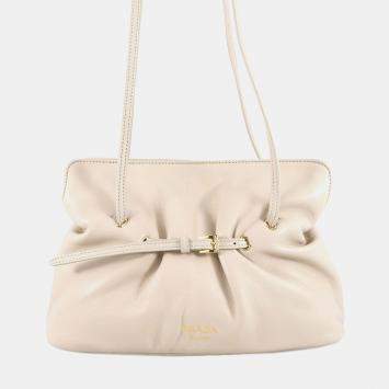 مملوكة مسبقًا Prada Dada Shoulder Bag Ivory Nappa Leather Size Small