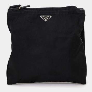 Pre Owned Prada Black Nylon Messenger Bag