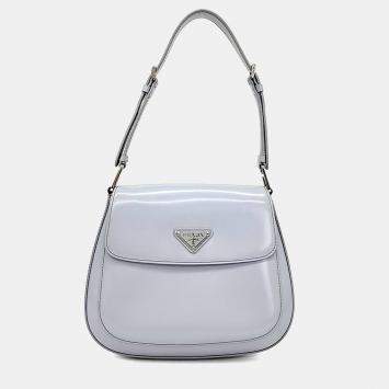 مملوكة مسبقًا Prada Blue Leather Cleo Brushed Shoulder Bag