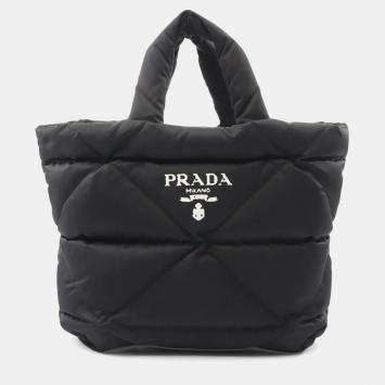 Pre Owned Prada Re-Nylon Tote Bag Black